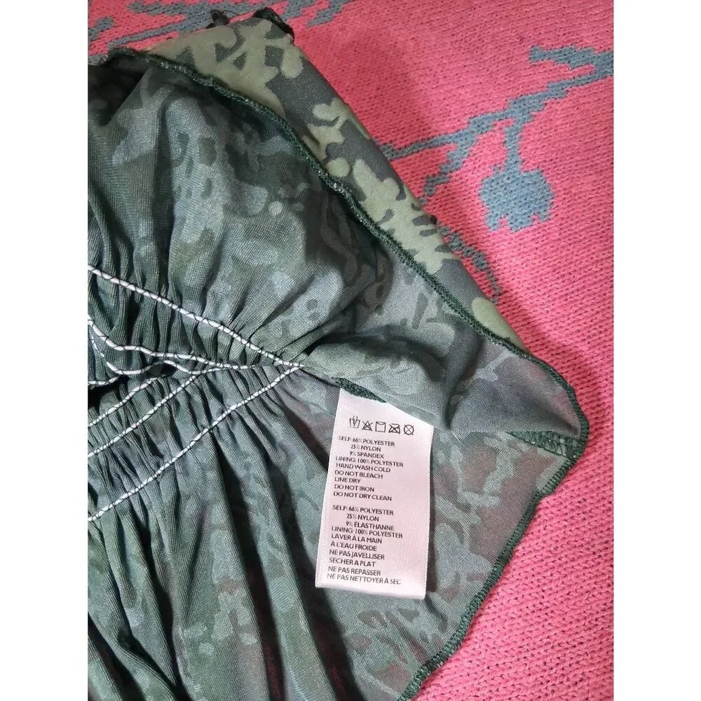 Kimchi blue womens small cropped top green dainty romantic coquette